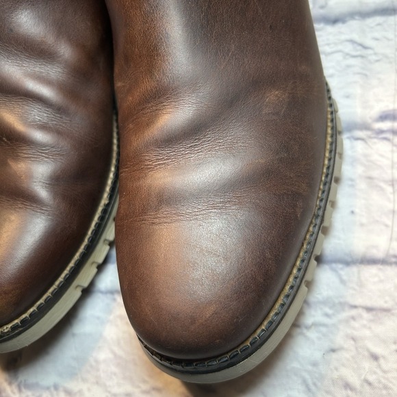 Cole Haan Boots Men's 10M ZERØGRAND Waterproof Chelsea Boot Brown Scuffs C30164 - Picture 4 of 9